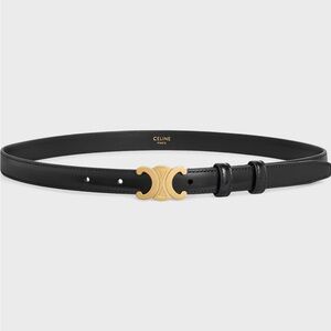 CELINE Women's Triomphe Taurillon Leather Belt